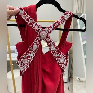 Ready to wear pre pleated skirt saree sari Indian Pakistani party wear